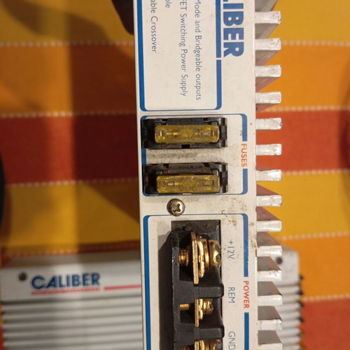 Caliber 2-channel car amplifiers used, set of 2