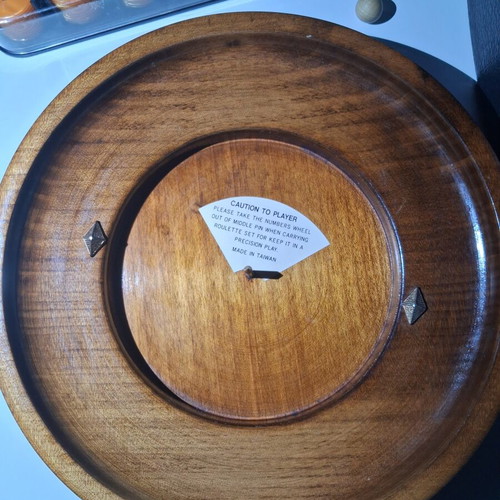 Home Casino Compact roulette wooden with aluminum case like new