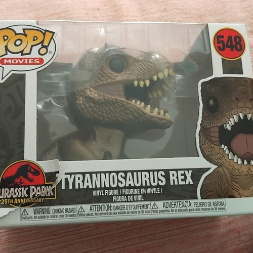 Funky Pop Tyrannosaurus Rex figure used, Jurassic Park collectible