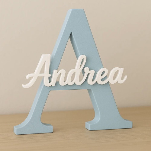 Customizable Parametric Name and Letter Model new