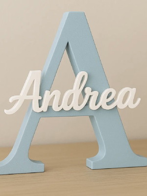 Customizable Parametric Name and Letter Model new