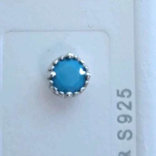 Aqua Blue Chalcedony Earrings in Sterling Silver 925 new