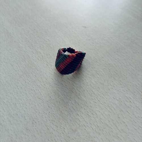 Knitted ring, multicolored