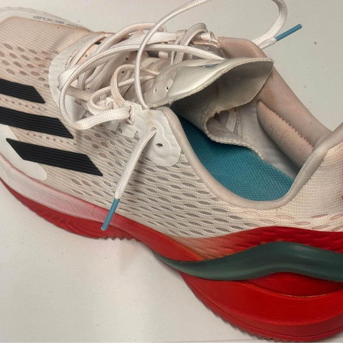 Adidas Adizero Cybersonic Clay Mens Shoes New, White/Red