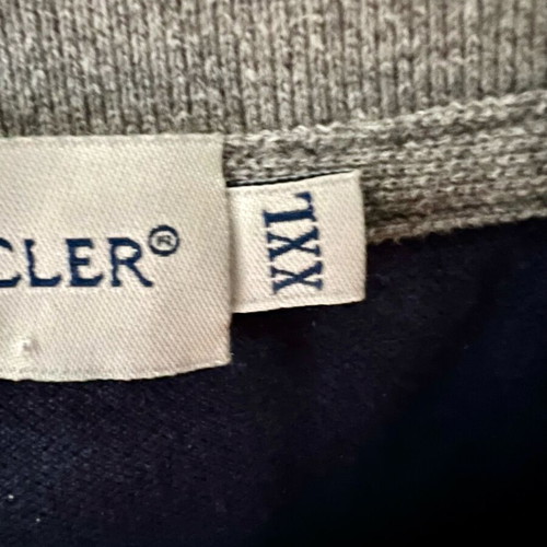 Moncler long sleeve polo shirt, blue, size XXL