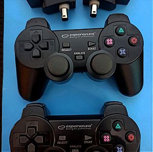 2 GAMECUBE / WII CONTROLLERS PS2 STYLE ΑΣΥΡΜΑΤΑ