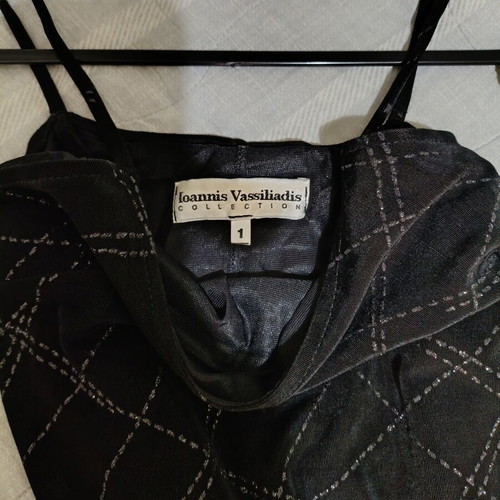 Black long dress with side slit Ioannis Vassiliadis collection like new