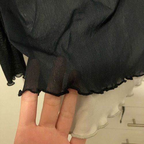 Vintage mesh top black with transparent details like new, size XS-S