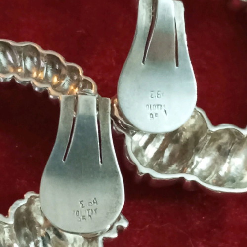 Zolotas silver earrings 950 like new with clips and studs option