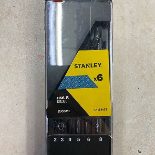 Stanley iron drill bit set 6 pieces new