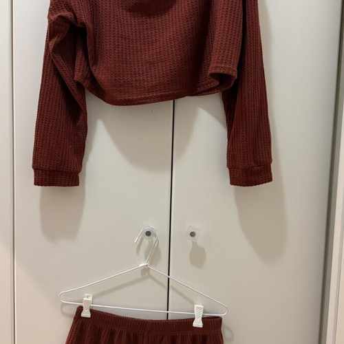 Shein two-piece pajama set used, red, size L