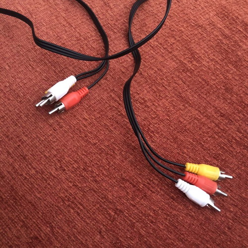 Audio cables pack of 3 including HDMI, power supply, RCA male to male