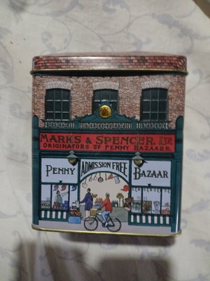 Συλλεκτικό μεταλλικό κουτί Marks & Spencer με σχέδιο Penny Bazaar