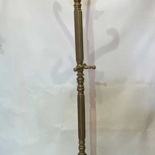 Vintage wooden coat rack used, gold tone 175x37x37 cm