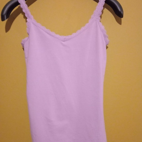 Marks and Spencer sleeveless top with elastic lace, light lilac