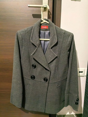 Women's gray mid-length coat used, no. 3