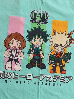 My Hero Academia T-shirt large, like new, cotton, colorful
