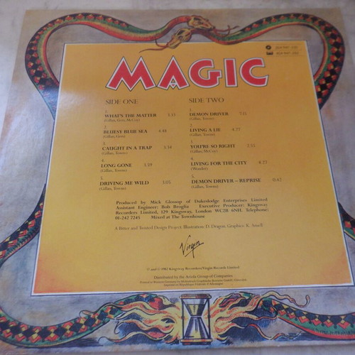 Gillan Magic LP vinyl like new, English pressing, double gatefold