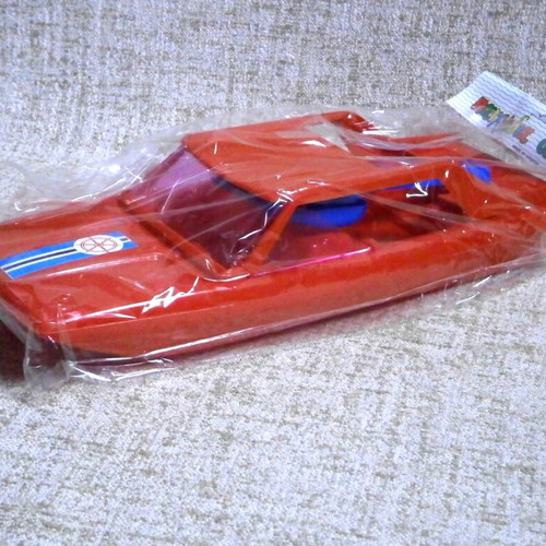 Benzinakatos speedboat toy new, Greek, plastic, vintage