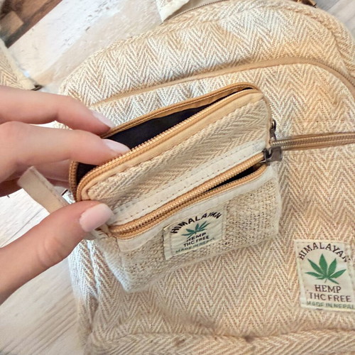 Himalayan Hemp shoulder bag and wallet, handmade hemp fibers