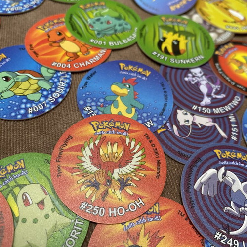 Pokemon Tazos complete collection used, 260 pieces Kanto and Johto