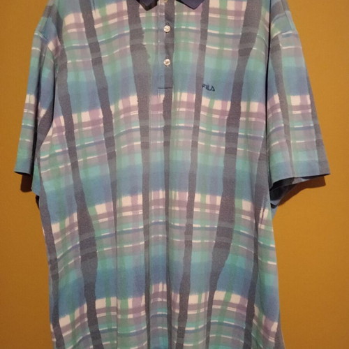 Fila vintage polo shirt XXL made in Italy used, multicolor