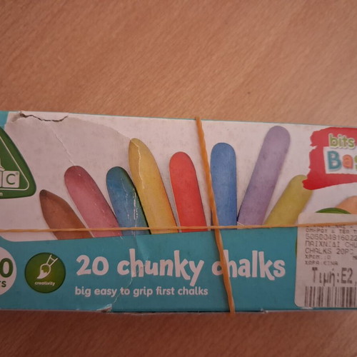 ELC Thick Children's Chalks used, pack of 20, bits & Basics