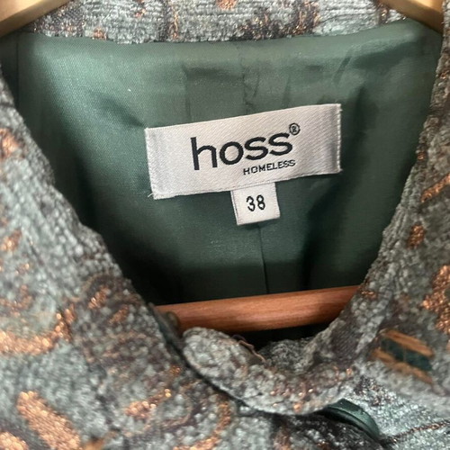 Hoss coat and skirt set like new with brocade and lace details