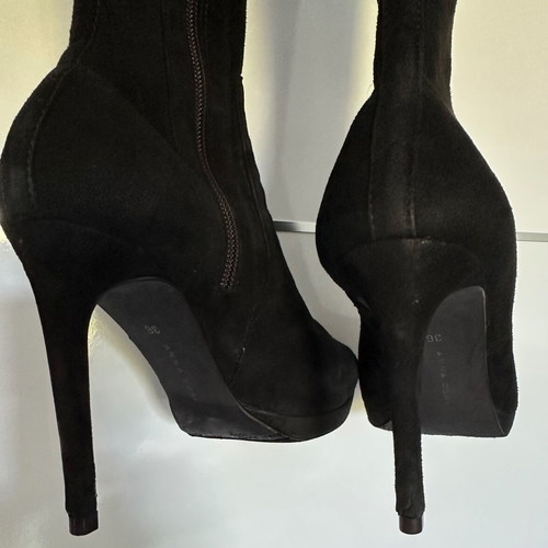 Ana Cori Suede Boots over the knee size 36 used, black