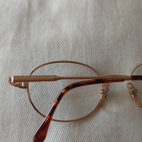 Vintage eyeglass frame like new, gold with brown tortoiseshell
