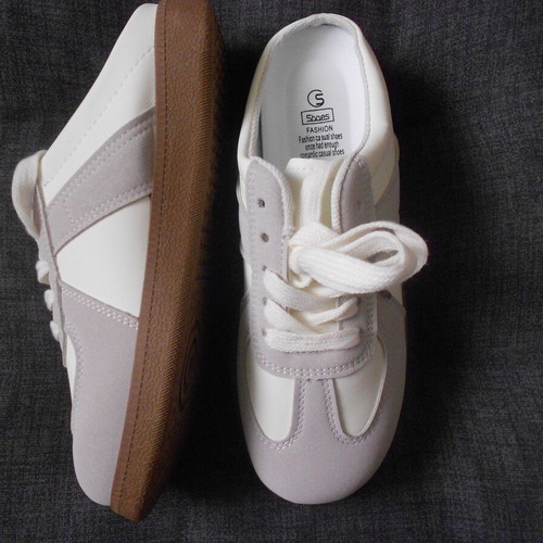 Women's sneaker slip on shoes new, beige-gray, size 38