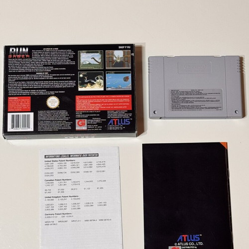 Run Saber SNES game like new, action