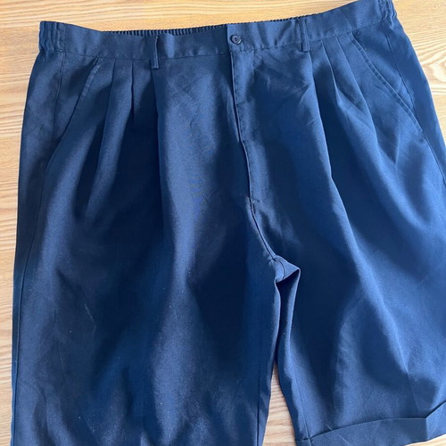 Montique men's black pleated shorts XXL
