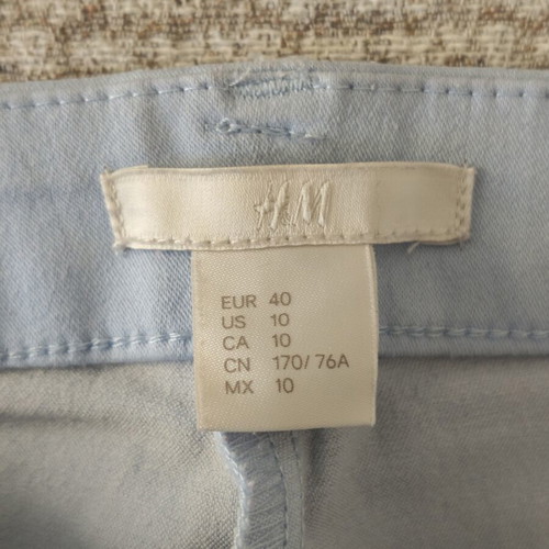 H&M women's pants used, size 40, light blue