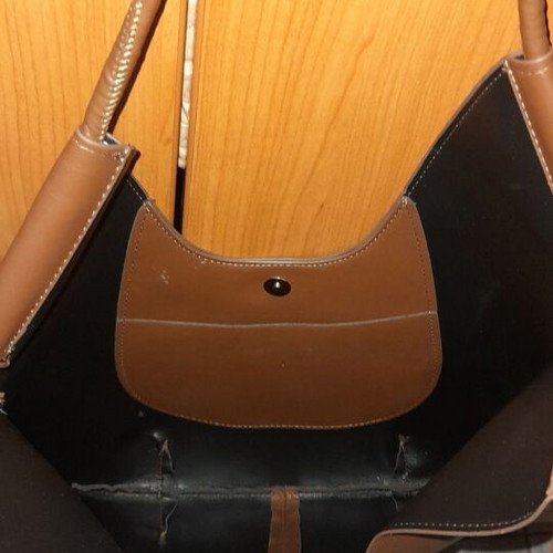 Shoulder bag large brown hobo made of soft faux leather used