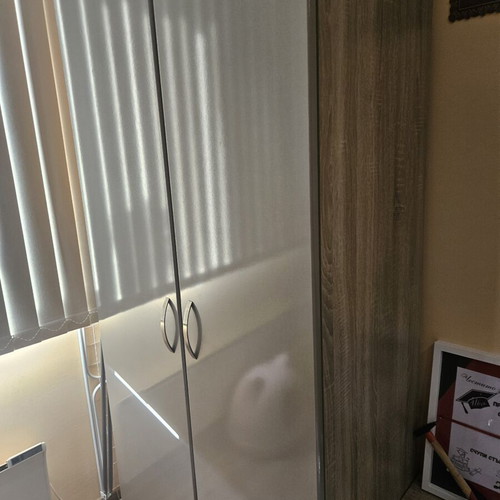 Bedroom furniture set like new with bed 160x200 and sliding door wardrobe