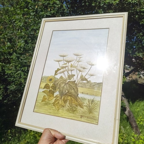 Original watercolor painting professionally framed, like new