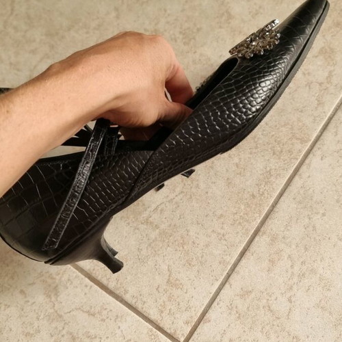 Erdem X H&M shoes like new, black leather, size 41