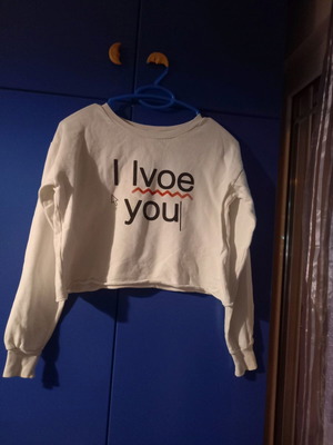 Μπλουζάκι Bershka ελαφρώς χρησιμοποιημένο, άσπρο, μέγεθος S