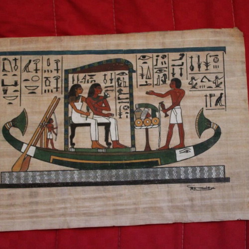 Egyptian papyrus paintings set, like new