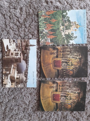 Postcards Jerusalem used, set of 4 pieces 1991-93