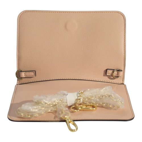 My Twin by Twinset nude pink bag with crystals and detachable pouch like new