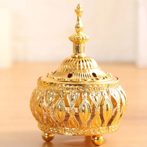 Decorative brass incense burner for home and prayer