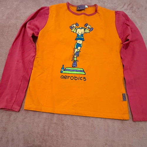 Bang On The Door warm pajama top S like new, pink orange