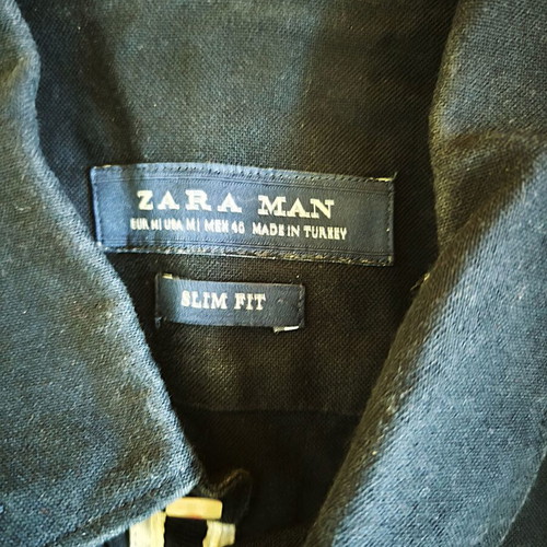ZARA Man Slim Fit shirt M like new, dark blue