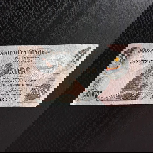 Συλλεκτικό χαρτονόμισμα Μάλτας. Ονομαστική αξία: 1 λίρα. Συλλεκτική έκδοση (Collector Series) 1979.
