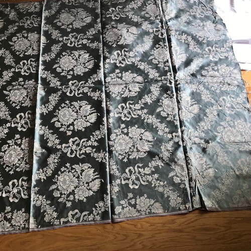 Brocade fabric piece vintage new, silk with damask pattern