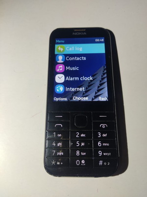 Nokia 225 rm1012 phone used, English menu, black