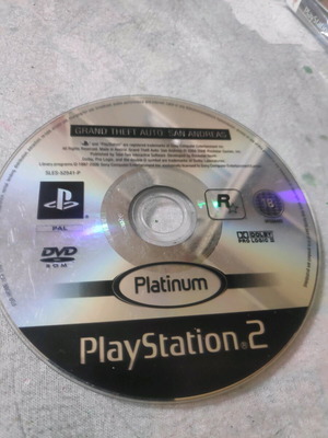 GTA San Andreas Platinum PS2 used, loose