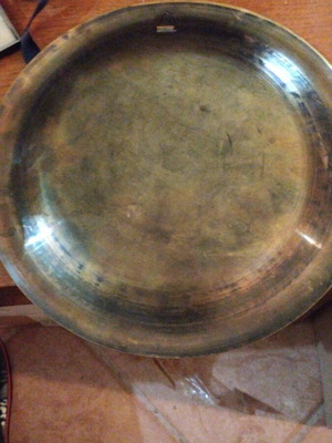 Decorative brass or copper wall plate like new, Egyptian souvenir